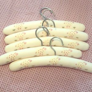 Set of SIX 6 cloth baby clothes hangers
